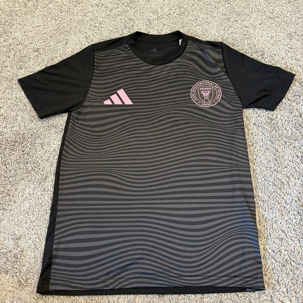 Adidas 2024 Inter Miami Away Soccer Jersey #10 Leo Messi Youth Large Stripe RARE